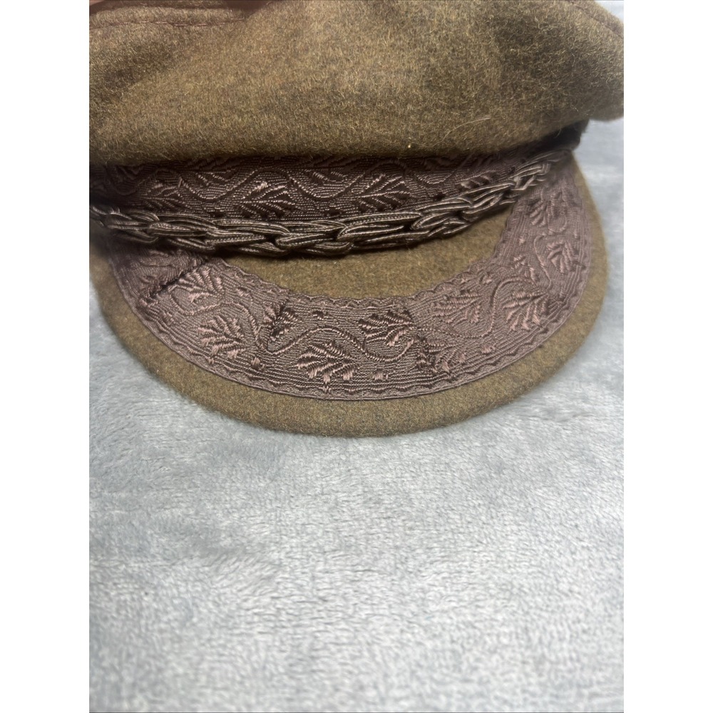 VTG Aegean Greek Fisherman's Cap Green Size 7 3/8 Wool Made In Greece Authentic - Picture 8 of 14